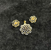 PENDANT SET / LOCKETS pendant set 241 DIAMOND DUAL PLATING DIAMOND LOOK