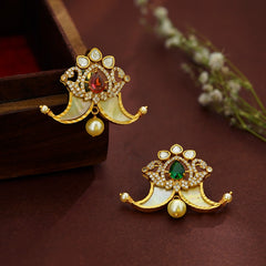 PENDANT SET / LOCKETS Tigernail 002 GOLDEN STONE RUBY