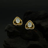 Earring Eartops 255 MOZONITE GOLDEN