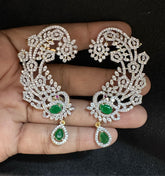 Earring Earcuff 016 DIAMOND EMERALD