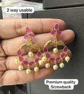 Earring Earrings 123 SWAROSKI - EA123 GOLDEN STONE RUBY
