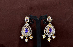 Earring CB002 DIAMOND EMETHYST PURPLE