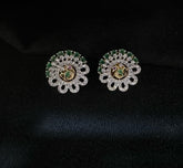 Earring Eartops 221 DIAMOND EMERALD