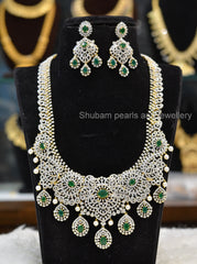 NECKLACE Long Necklace 013 - NE013 DIAMOND EMERALD