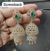 Earring ER011 DIAMOND EMERALD