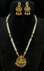 NECKLACE 2 SIDED REVERSABLE PENDANT NE542 NAKSHI ANTQIUE MULTI COLOR