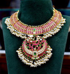 JADAU BIG SIZE JADAU GUTTAPUSAL NECKLACE JA101 JADAU MULTI COLOR