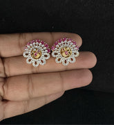 Earring Eartops 221 DIAMOND RUBY