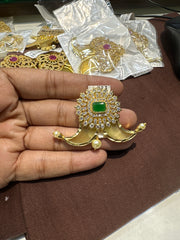 PENDANT SET CHAINS pENDANT 142 NAKSHI ANTQIUE WHITE