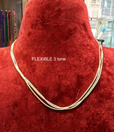 DORI AND CHAINS flexible chain 3 tone ITALIAN 16-18 Inch