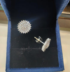 Earring Eartops 178 Platinum polish WHITE