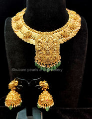 NECKLACE Necklace 398 NAKSHI ANTQIUE EMERALD