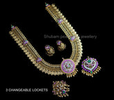 NECKLACE Long Kasul necklace 641 NEW NAKSHI JADAU MIX GOLDEN