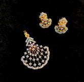 PENDANT SET CHAINS GJ PENDANT 124 DIAMOND WHITE