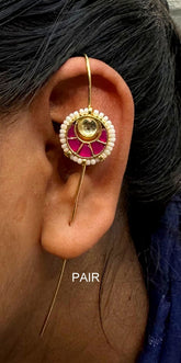 ACCESSORIES EAR Earcuff 012green - EAF012 Kundan medium