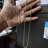 DORI AND CHAINS short single tone 3mm chain DIAMOND 16-18 Inch