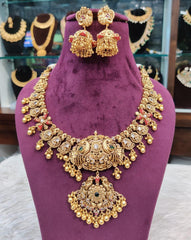 NECKLACE necklace 004 NAKSHI AD STONE GOLDEN