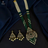 NECKLACE Necklace 162 Mozonite With Victorian Polish EMERALD