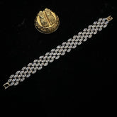 BRACELET/BANGLE Bracelet 042 DUAL PLATING DIAMOND LOOK Openable