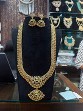 NECKLACE long CZ kasul mala 002 - CZ002 GOLDEN STONE EMERALD