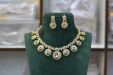 NECKLACE CZ bottu mala DIAMOND RUBY