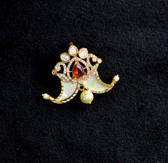 PENDANT SET / LOCKETS Tigernail 002 GOLDEN STONE RUBY