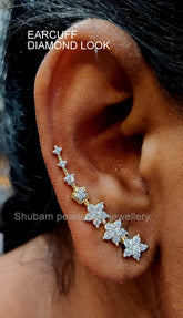 Earring Earcuff 004- EAF002 - EA003002 DIAMOND WHITE