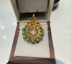 PENDANT SET CHAINS pendant 232 GOLDEN STONE MULTI COLOR