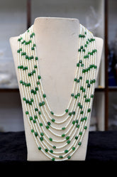 BEADS MALA AND CHAINS BDM001 EMERALD 16-18 Inch