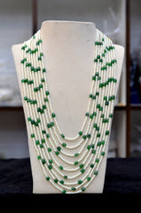 BEADS MALA AND CHAINS BDM001 EMERALD 16-18 Inch