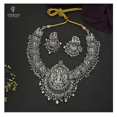 NECKLACE NAKSHI NECKLACE 428 NAKSHI ANTQIUE WHITE