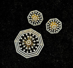 PENDANT SET / LOCKETS DIAMOND PENDANT SET PE124 DIAMOND WHITE