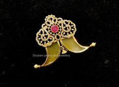 PENDANT SET CHAINS Tigernail Locket 122 GOLDEN STONE RUBY