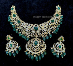 NECKLACE Necklace 046 GOLDEN STONE EMERALD