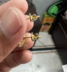 Earring eartops 137 DIAMOND DUAL PLATING DIAMOND LOOK