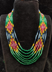 BEADS MALA AND CHAINS rainbow mala 36 MULTI COLOR 18-20