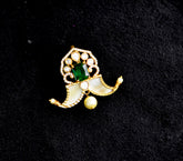 PENDANT SET / LOCKETS TIGERNAIL LOCKETgreen 125 - TI125 GOLDEN STONE EMERALD