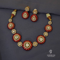 NECKLACE necklace 044 MOZONITE RUBY