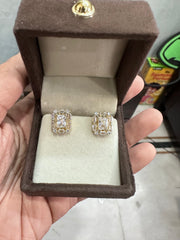 Earring eartops 137 DIAMOND DUAL PLATING DIAMOND LOOK