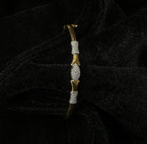 BRACELET/BANGLE bracelet 057 DUAL PLATING DIAMOND LOOK Openable