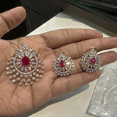PENDANT SET CHAINS pendant set 240 DIAMOND RUBY