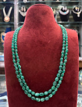 BEADS MALA AND CHAINS Russian beads mala 2 lline - RUE4 - RU34 Russian Green 22-24