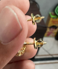 Earring eartops 138 DIAMOND DUAL PLATING DIAMOND LOOK