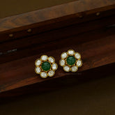 Earring Eartops 253 MOZONITE EMERALD