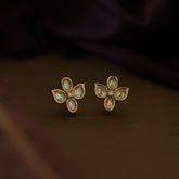 Earring Eartops 242 MOZONITE GOLDEN