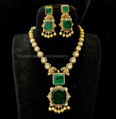 NECKLACE Necklace 564 MOISSANITE EMERALD