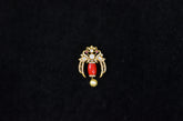 PENDANT SET / LOCKETS Pendant set 156 GOLDEN STONE Silver Look CORAL