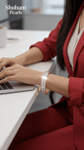 BRACELET/BANGLE Bracelet 035 DUAL PLATING DIAMOND LOOK Openable