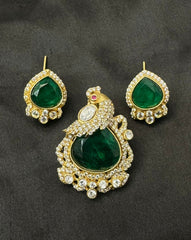 PENDANT SET CHAINS Pendant set 123 VICKTORIAN EMERALD