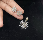 PENDANT SET / LOCKETS Pendant set 289 DIAMOND DUAL PLATING DIAMOND LOOK